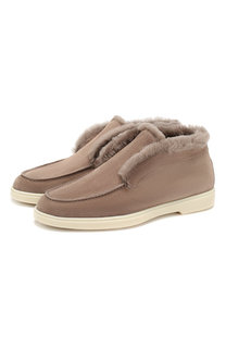 Замшевые ботинки Santoni