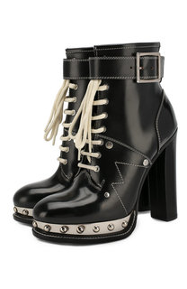 Кожаные ботильоны Alexander McQueen