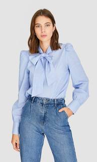 Блуза с бантом на воротнике Stradivarius