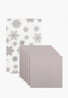 Набор кухонного текстиля Naturel Снежинка серая