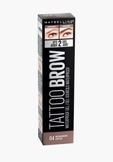 Гель для бровей Maybelline New York "Tattoo Brow", 04 Коричневый, 6.8 мл