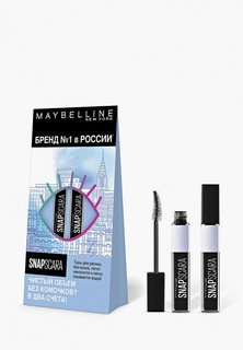 Набор для макияжа глаз Maybelline New York Snapscara: тушь 9,5 мл+тушь 9,5 мл, чистый объем ресниц и длина без комочков,без воска