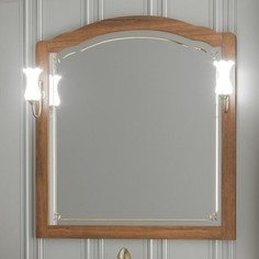 Зеркало Opadiris Лоренцо 100 с светильниками, светлый орех Р10 (Z0000007094 + 00000001041)