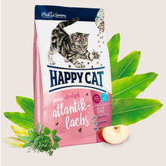 Сухой корм Happy Cat Supreme Junior Sterilised Atlantik-Lachs с атлантическим лососем для стерилизованных котят 4-12мес 1,4кг