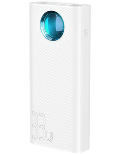 Внешний аккумулятор Baseus Power Bank Amblight Quick Charge 30000mAh White PPLG-02