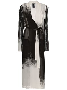Ann Demeulemeester жакет с длинными рукавами с градиентным принтом