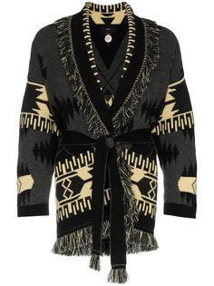 Alanui кардиган с V-образным вырезом и бахромой