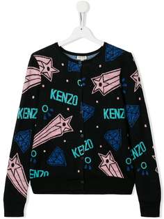 Kenzo Kids кардиган с принтом