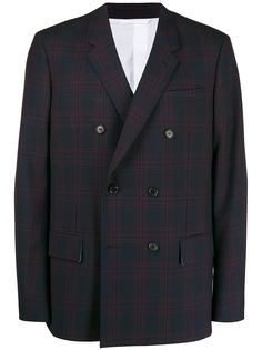 Calvin Klein 205W39nyc двубортный блейзер в клетку