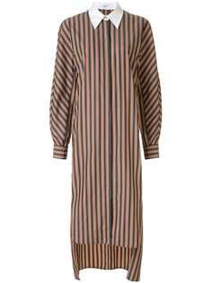 Rosetta Getty платье-рубашка в полоску