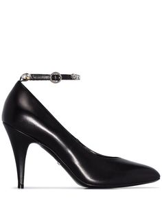 Gucci Bianca 95mm embellished ankle pumps