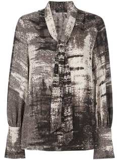 Natori блузка с завязками на воротнике