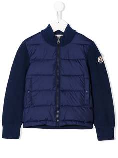 Moncler Enfant пуховик со вставками