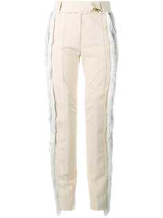 Paco Rabanne брюки из жатого ситца с бахромой