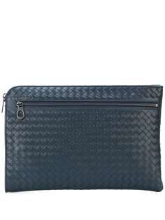 Bottega Veneta light tourmaline Intrecciato small document case