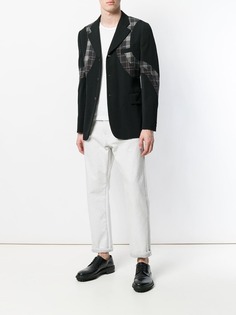 Comme Des Garçons Pre-Owned пиджак со вставками в клетку