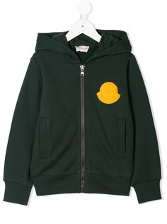 Moncler Kids толстовка с капюшоном и нашивкой логотипа