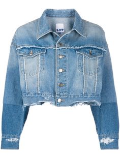 SJYP CUT OFF BOTTOM DENIM JACKET