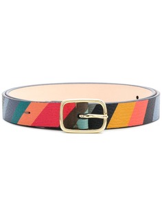 PAUL SMITH полосатый ремень с пряжкой