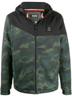 Sun 68 куртка с капюшоном и камуфляжным принтом
