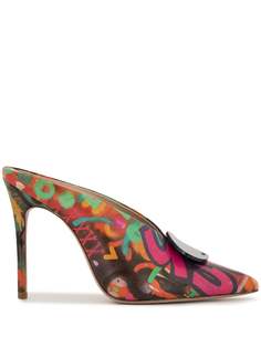 Schutz мюли с принтом граффити