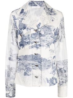 Chloé рубашка с принтом