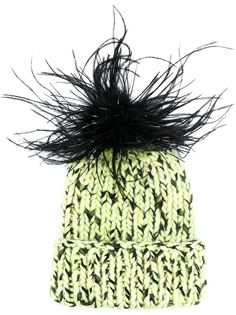 Eugenia Kim Maddox ostrich feather beanie