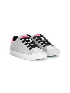 Crime London Kids glittered low top sneakers
