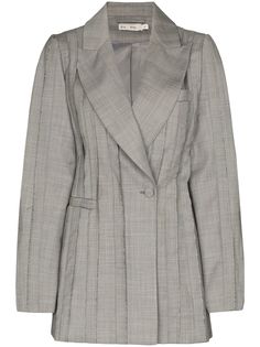 Xu Zhi однобортный блейзер с плиссировкой