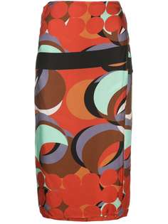 Alexis юбка с запахом и принтом