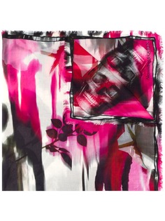 Alexander McQueen платок с узором и логотипом