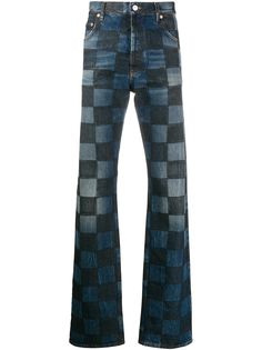 Balenciaga клетчатые джинсы Paris