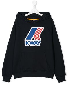 K Way Kids TEEN logo print hoodie