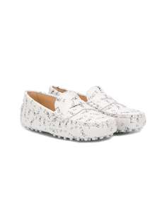Tods Kids logo print loafers