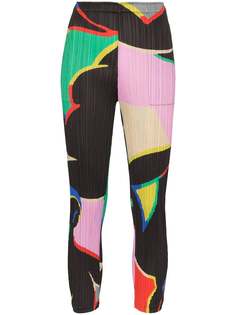 Pleats Please Issey Miyake плиссированные брюки с графичным принтом