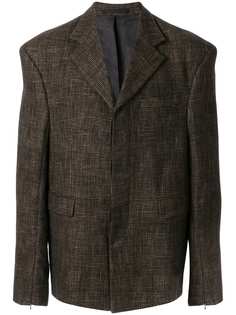 Cmmn Swdn Checked single breasted blazer