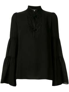 Andrew Gn silk woven high neck blouse