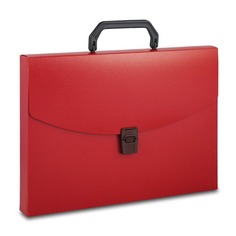 Упаковка портфелей БЮРОКРАТ -BPP01RED, 1 отд., A4, пластик, 0.7мм, красный 14 шт./кор.