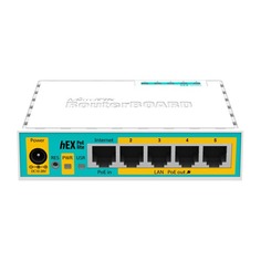 Роутер MIKROTIK hEX PoE lite, белый [rb750upr2]