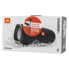 Портативная колонка JBL Charge 4 + наушники JBLT110BTBLU, 30Вт, черный