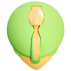 Тарелка Baboo с крышкой и ложкой, цвет: зеленый
