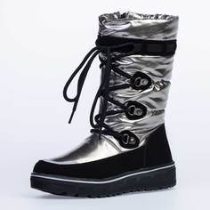 Сапоги Котофей, цвет: серебряный