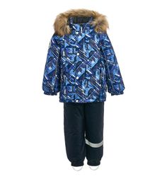 Комплект куртка/полукомбинезон Kisu, цвет: синий/серый