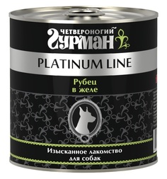 Влажный корм Четвероногий гурман Платиновая линия для взрослых собак, рубец говяжий в желе, 240г