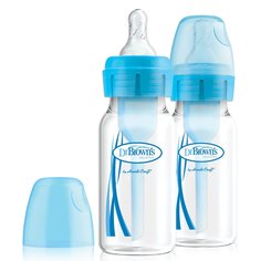 Бутылочка Dr.Browns с узким горлышком полипропилен с 0 мес, 120 мл, цвет: синий