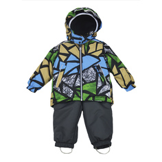 Комплект куртка/полукомбинезон Artel Таун, цвет: зеленый/бежевый