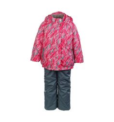 Комплект куртка/полукомбинезон Oldos Адела, цвет: розовый/серый