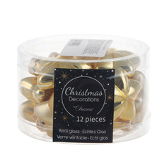 Набор звездочек в тубе Kaemingk 40мм 12шт золотое стекло