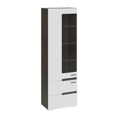Шкаф для посуды Смарт мебель «Фьюжн» (Белый глянец, Венге Линум) 260.07.25