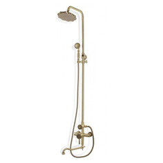Комплект для ванной и душа одноручковый короткий (10см) излив, лейка двойной цветок Bronze de Luxe 10120df windsor